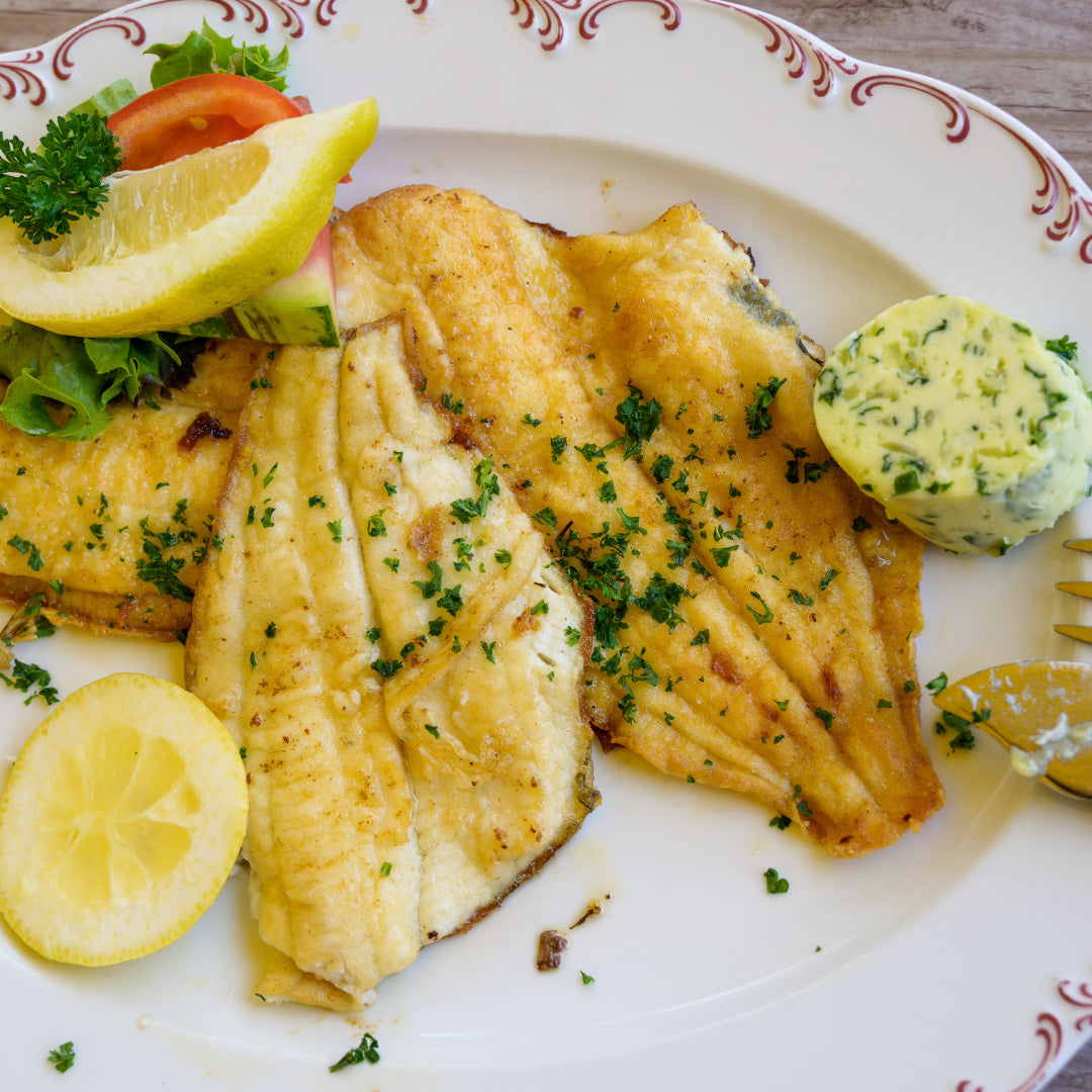 Smörstekt spätta med smör och citron