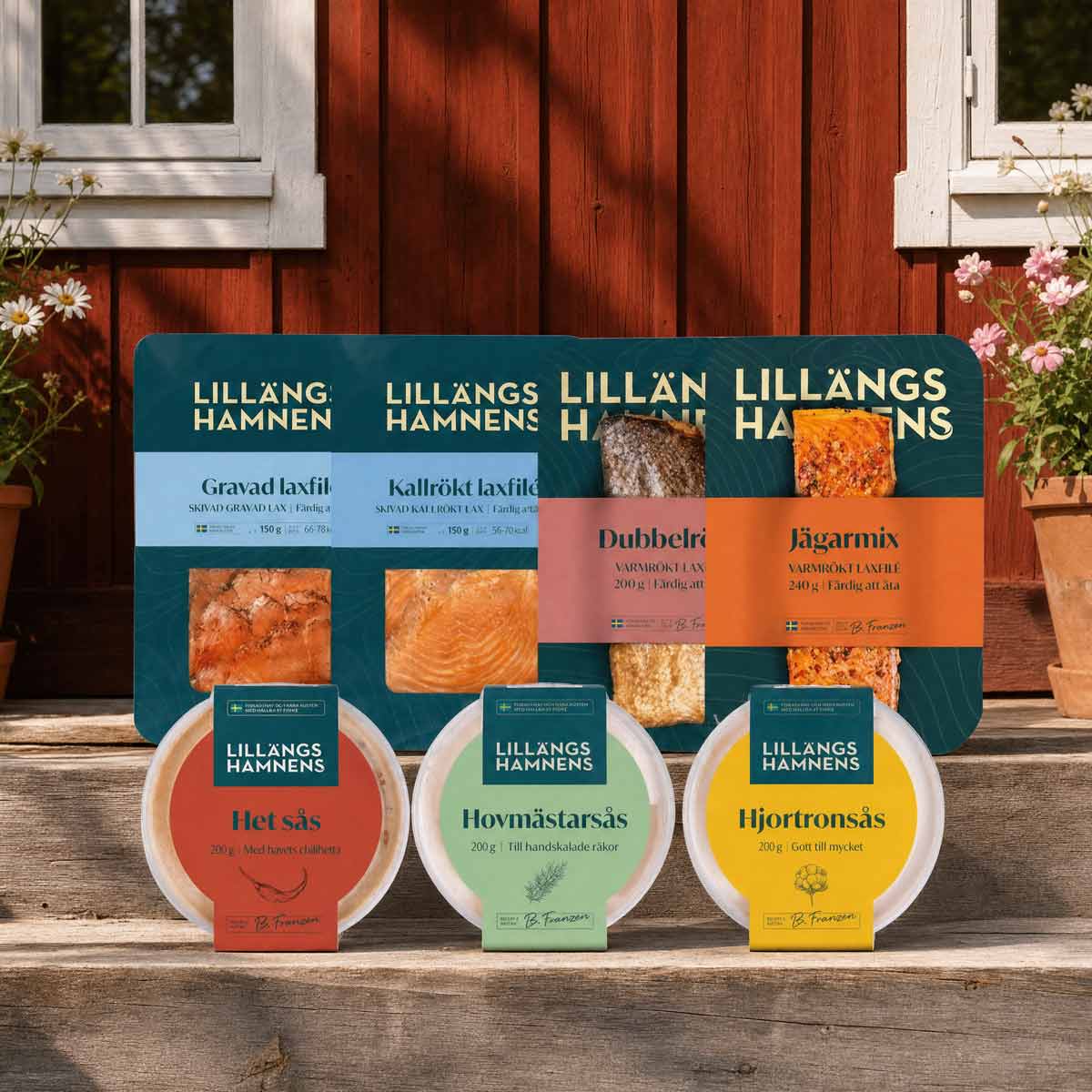 Midsommarlåda – Färsk rökt lax och gravad lax till midsommar - Fri Frakt