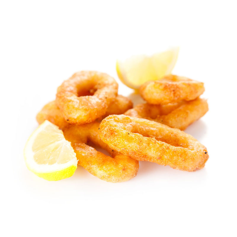 calamari, bläckfiskringar