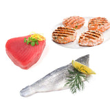 Grillåda (Tonfisk, Vildlaxburgare och Havsabborre), 5kg