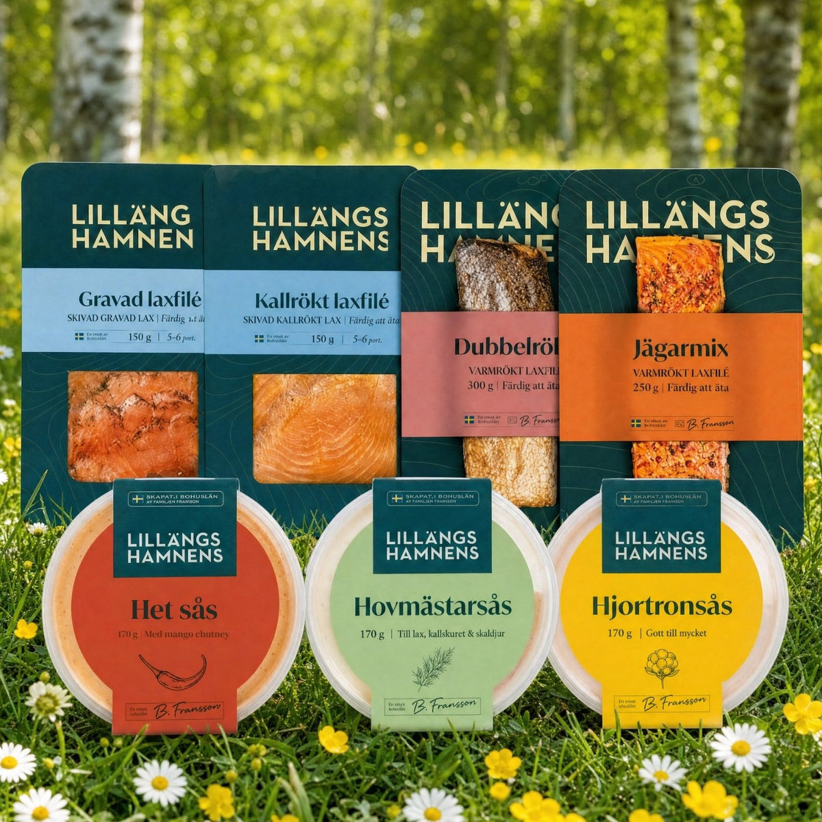Midsommarlåda – Färsk rökt lax och gravad lax till midsommar - Fri Frakt